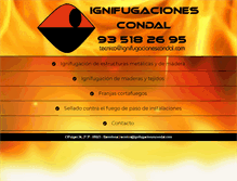Tablet Screenshot of ignifugacionescondal.com